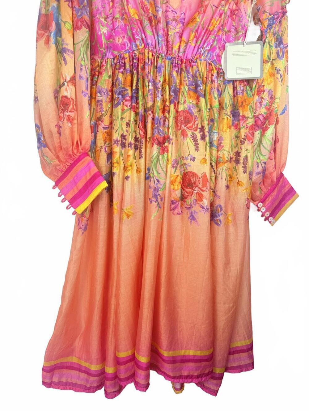 Lafuori Floral Gradient Long Sleeve Dress - Picture 10 of 11